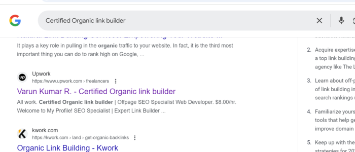 Certified Organic link builder India Varun Kumar riat